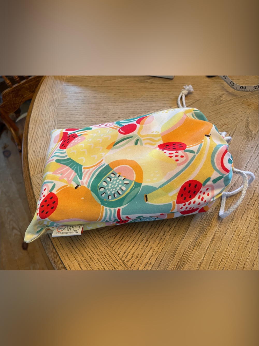 Caro Fruit Print Beach Towel Bag - Multi-Color